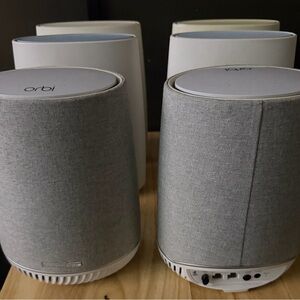 netgear Orbi Mesh WiFi Routers Gray and White